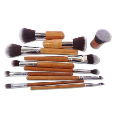 Essential Certification Natural Hair Blending Travel Size Eye Bamboo Makeup Brushes Energy Professional Set Synthetic